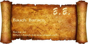 Bauch Baracs névjegykártya
